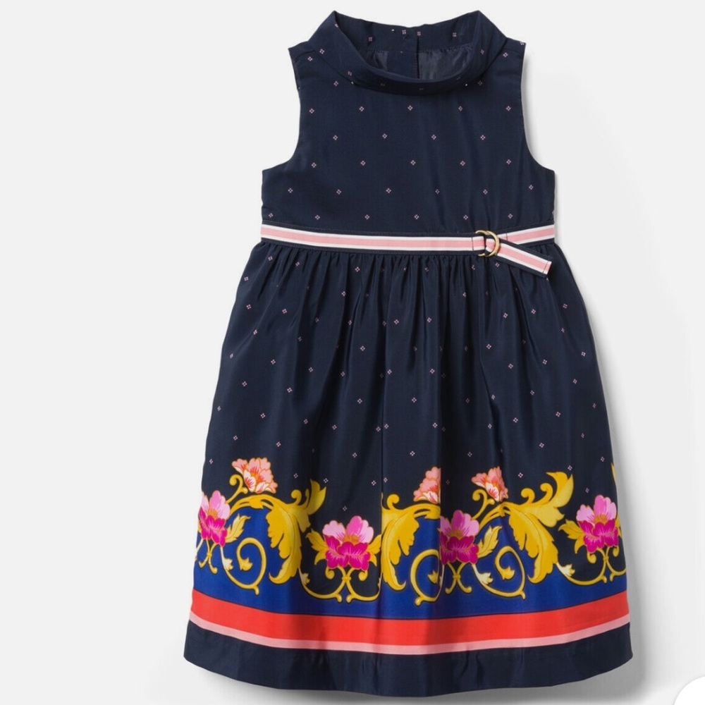 Janie and Jack Navy Floral Empire-Waist
Dress